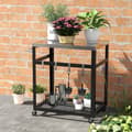 Miniatyrbillede 2 af 8: Grillvogn, 33x20x33,5 tommer, Sort