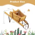 Miniatyrbillede 4 af 8: Trævogn Planter, 27,5x10,5x11,5 tommer, Valnød/Rød