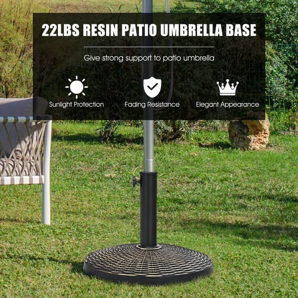 Uteplatsens Resinparasollfot, 18x13 tum, Brons