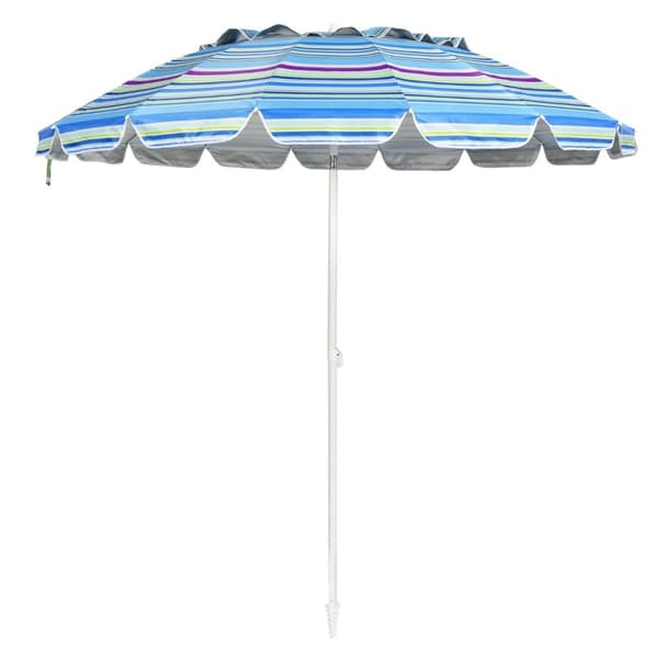 Utomhusparasoll, 2,45m x 2,45m, Blå