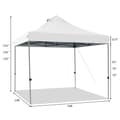 Miniatyrbillede 4 af 8: Pop Up Canopy Event Party Tent, 10' x 10' x 10'-10.5'-11', Hvid