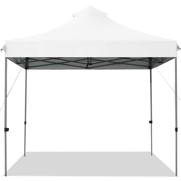 Pop Up Canopy Event Party Tent, 10' x 10' x 10'-10.5'-11', Hvid