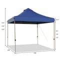 Miniatyrbillede 4 af 8: Pop Up Canopy Event Party Tent, 10x10x10-10.5-11 ft, Blå