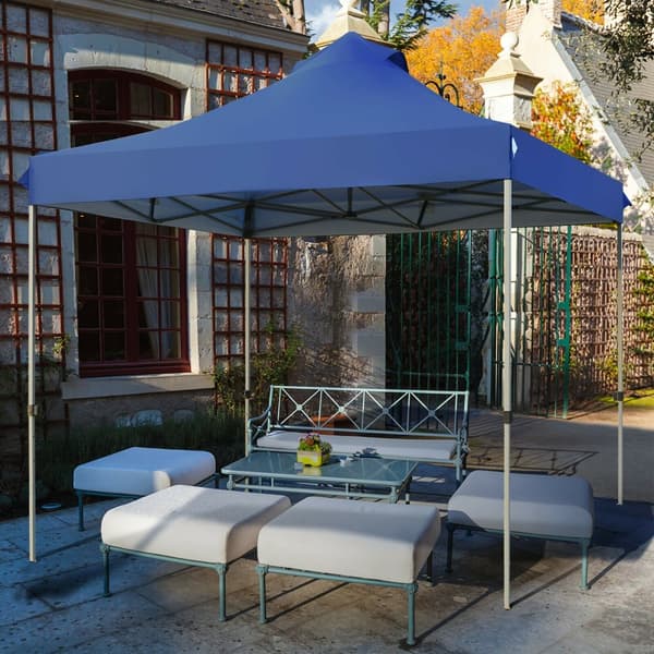 Pop Up Canopy Event Party Tent, 10x10x10-10.5-11 ft, Blå