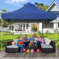 Miniatyrbillede 7 af 8: Pop Up Canopy Event Party Tent, 10x10x10-10.5-11 ft, Blå