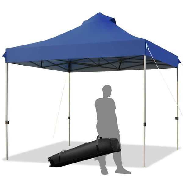 Pop Up Canopy Event Party Tent, 10x10x10-10.5-11 ft, Blå