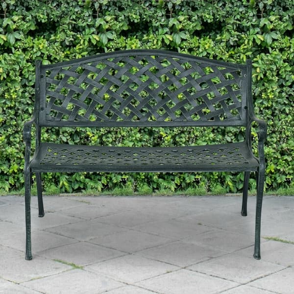 Udendørs Havebænk, 40,1x24,4x32,7 tommer, Antik