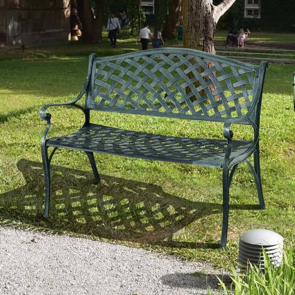 Udendørs Havebænk, 40,1x24,4x32,7 tommer, Antik