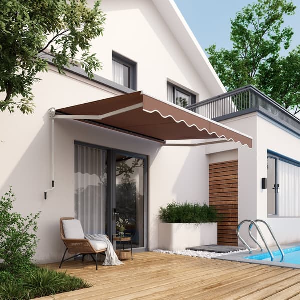 Fällbar markis, 10x8,2 fot, Beige