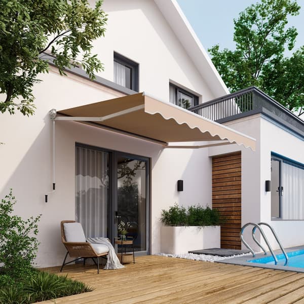 Patio Aurinkosuoja, 8 jalkaa × 6.5 jalkaa, Beige
