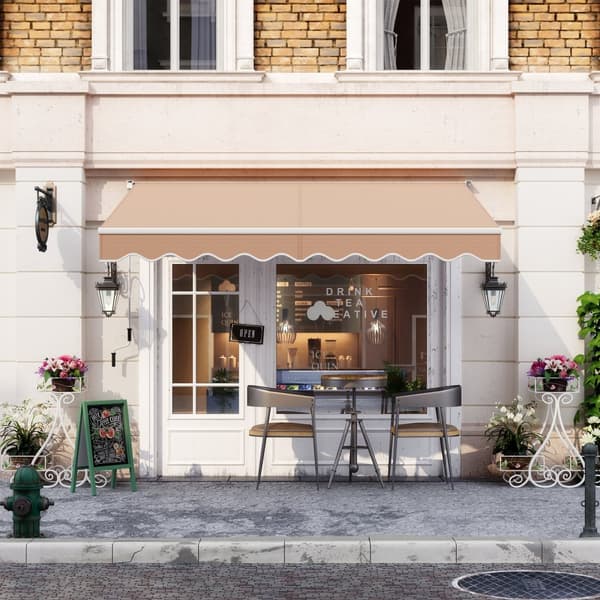 Patio Aurinkosuoja, 8 jalkaa × 6.5 jalkaa, Beige