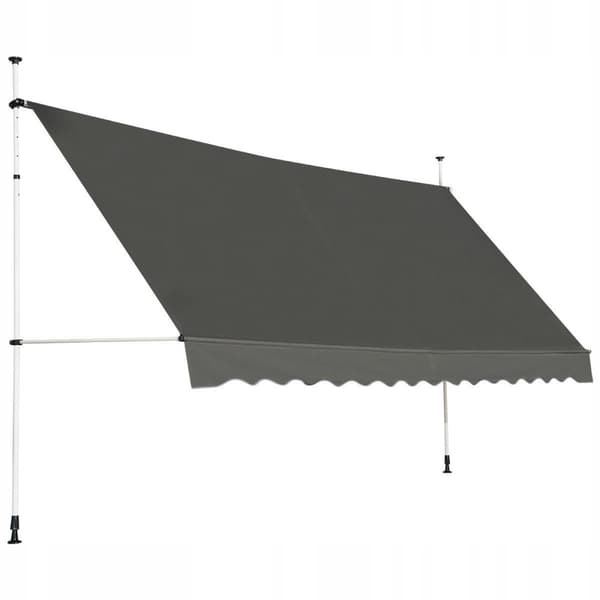 Altanmarkise, 395x120 cm, Grå