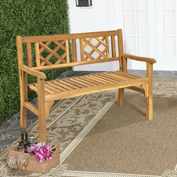 Patio Bench, 47,5x22x35,5 tuumaa, Teakki