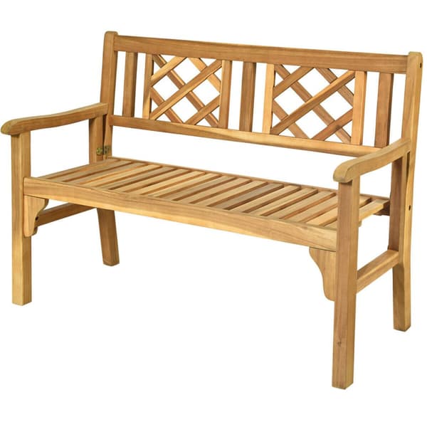 Patio Bench, 47,5x22x35,5 tuumaa, Teakki