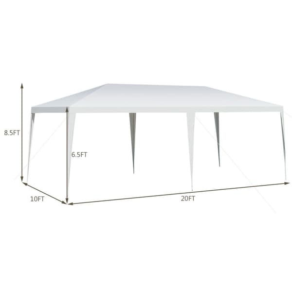 Telte, 10x20x8,5 ft, Hvid