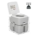 Miniatyrbillede 4 af 8: Transportabelt toilet, 40,5x33x43 cm, grå