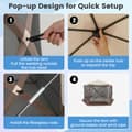 Miniatyrbillede 8 af 8: Pop-up pavillon, 11,5x11,5x7,7 ft, Kaffe