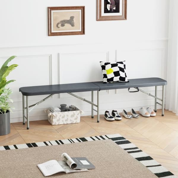 Utomhusbänk, 180x30x43 cm, Grå