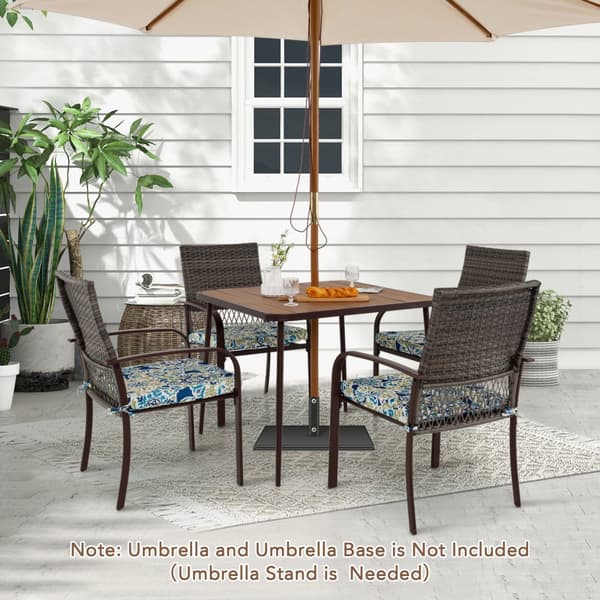 Patio Dining Set, 26x22.5x34 tuumaa, 35x35x28 tuumaa, Ruskea
