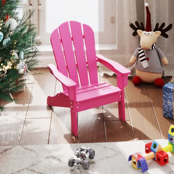 Puutarhatuoli, Säänkestävä HDPE-toddler, 53,5x52x64 cm, Pinkki