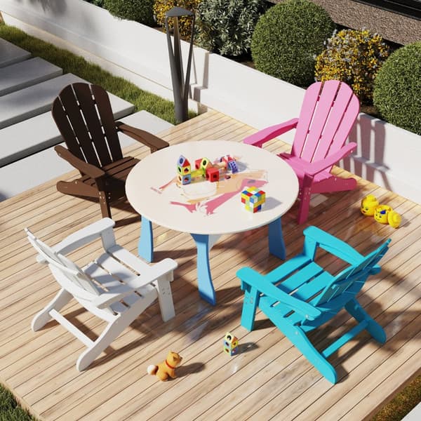 Puutarhatuoli, Säänkestävä HDPE-toddler, 53,5x52x64 cm, Pinkki