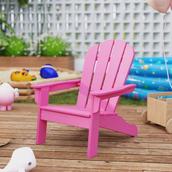 Puutarhatuoli, Säänkestävä HDPE-toddler, 53,5x52x64 cm, Pinkki