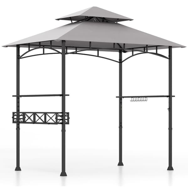 Grillpavillon til BBQ, 242x153 cm, Grå