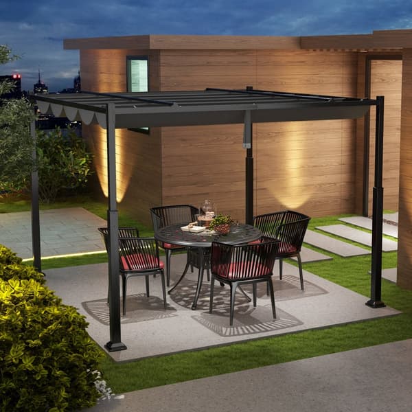 Udendørs Pergola, 3M x 3M, Grå