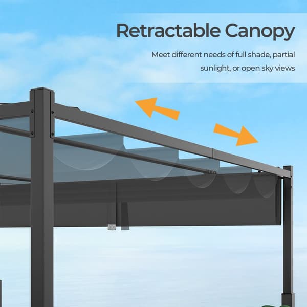 Udendørs Pergola, 3M x 3M, Grå