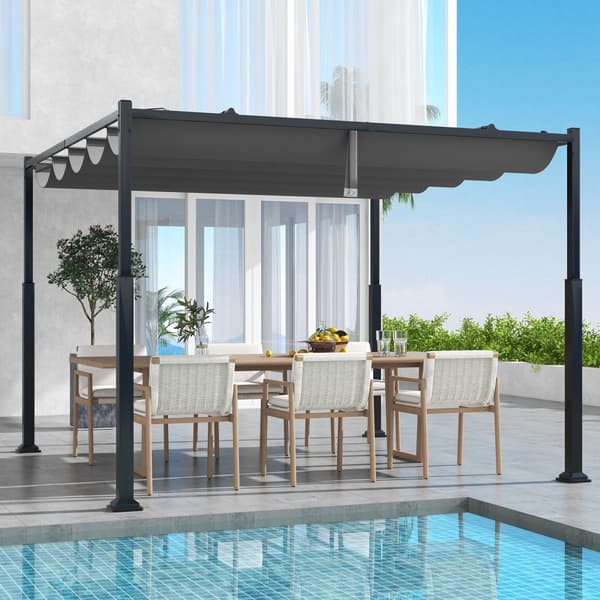 Udendørs Pergola, 3M x 3M, Grå