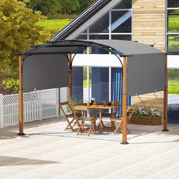 Udendørs terrassepergola, 360x300x260 cm, Grå