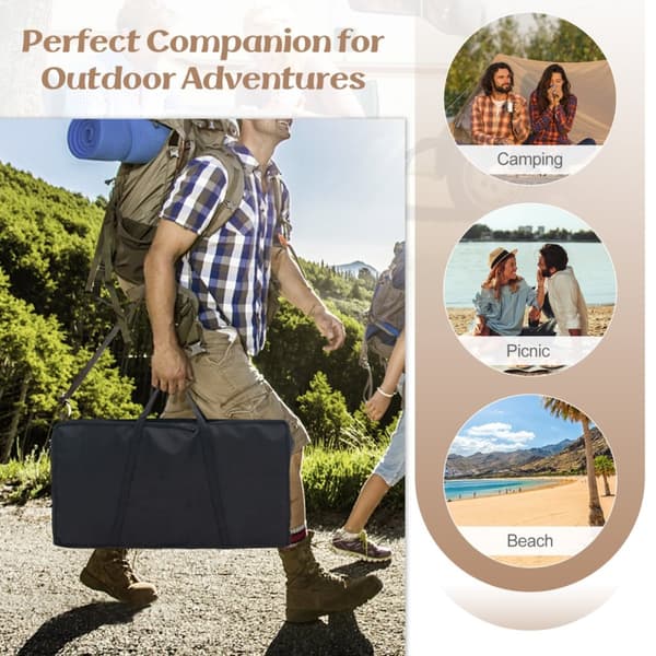 Campingbord, 2 Pakke Foldbart Campingbord, Udtrækkeligt Let Picnicbord, 61x61x47 cm, Natur