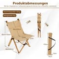 Miniatyrbillede 4 af 7: Campingstol, 80/83x52x86/100 cm, Natur