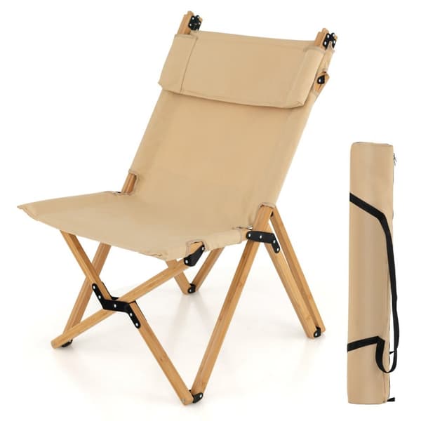 Campingstol, 80/83x52x86/100 cm, Natur