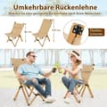 Miniatyrbillede 1 af 7: Campingstol, 80/83x52x86/100 cm, Natur