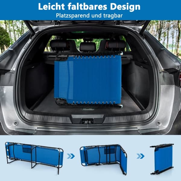 Solstol, 168-188x59x41-86 cm, Navy Blue