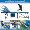 Miniatyrbillede 5 af 8: Solstol, 168-188x59x41-86 cm, Navy Blue