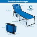 Miniatyrbillede 7 af 8: Solstol, 168-188x59x41-86 cm, Navy Blue
