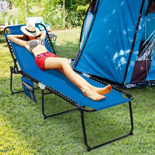 Solstol, 168-188x59x41-86 cm, Navy Blue