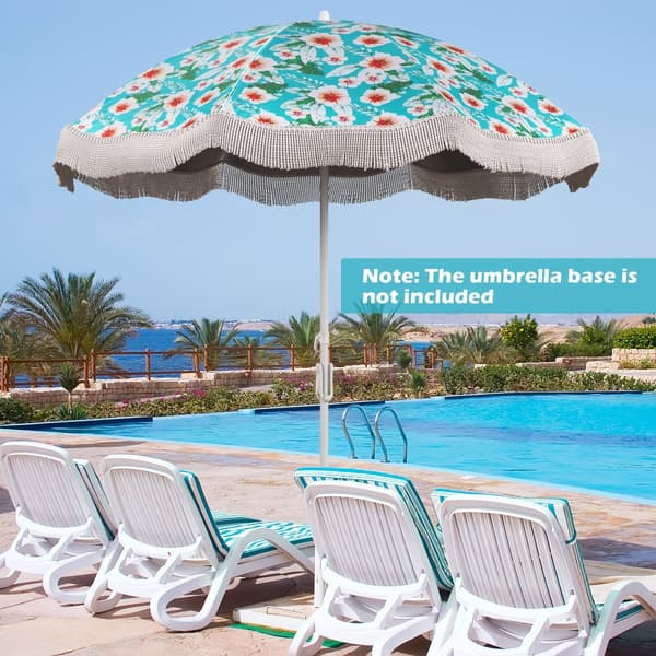 Strandparasol, 6.5x6.5x7 ft, Grøn