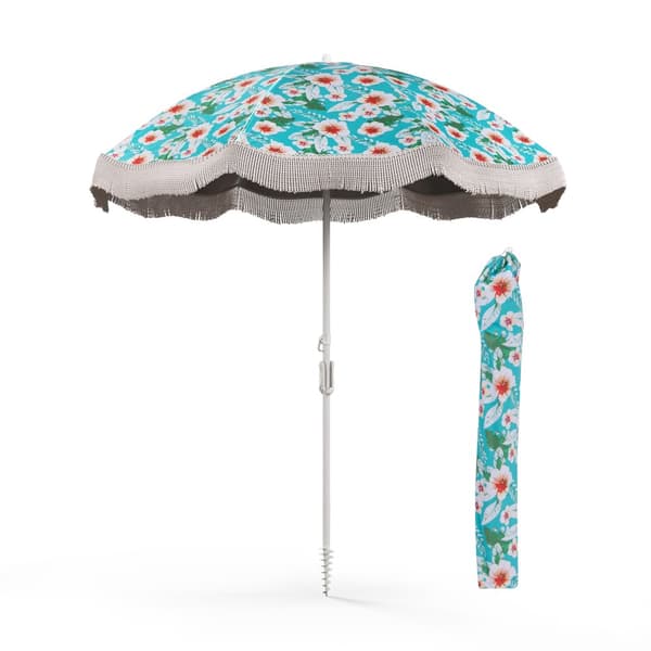 Strandparasol, 6.5x6.5x7 ft, Grøn