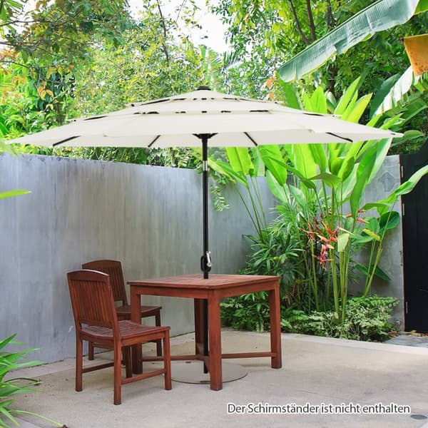 Uteparasoll, 306x306x252 cm, Beige
