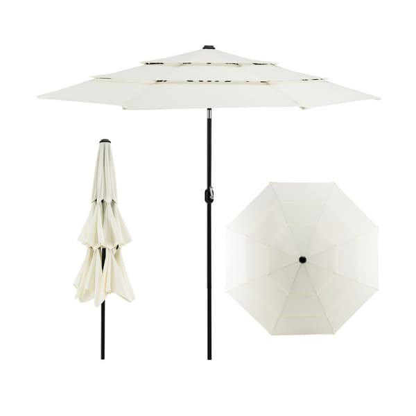 Uteparasoll, 306x306x252 cm, Beige