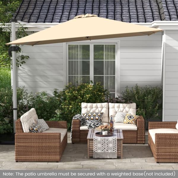 Patio Cantilever Umbrella, 300x300x261 cm, Beige
