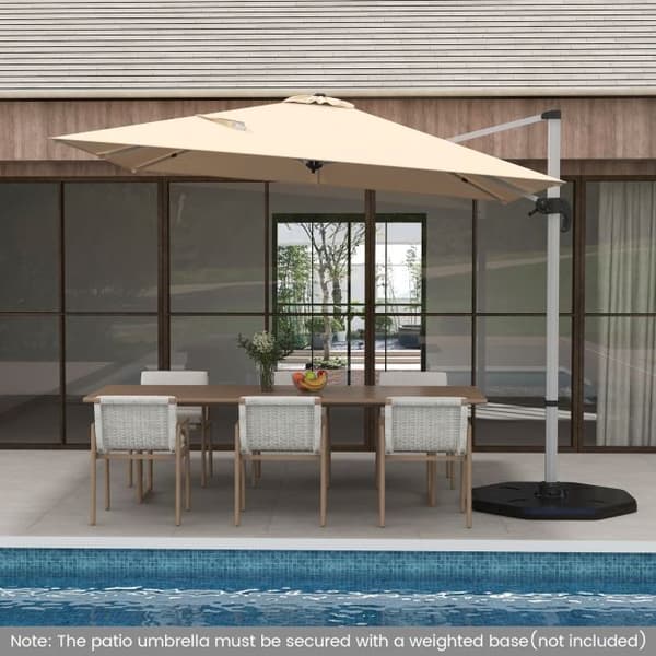 Patio Cantilever Umbrella, 300x300x261 cm, Beige