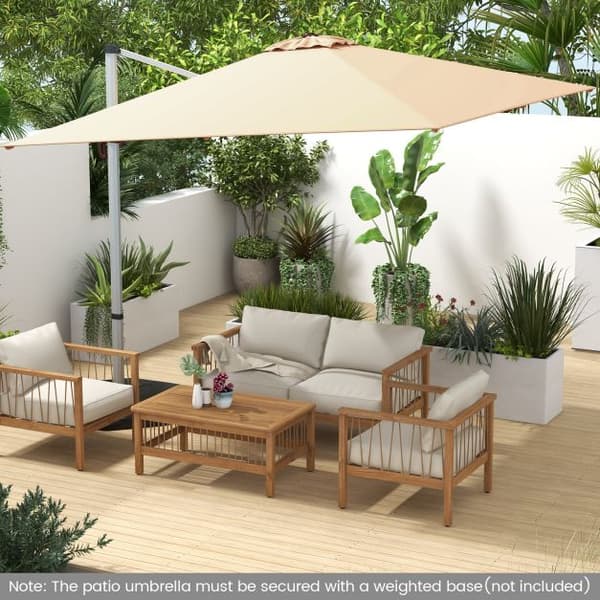 Patio Cantilever Umbrella, 300x300x261 cm, Beige