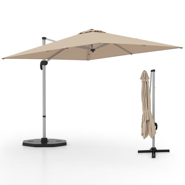 Patio Cantilever Umbrella, 300x300x261 cm, Beige