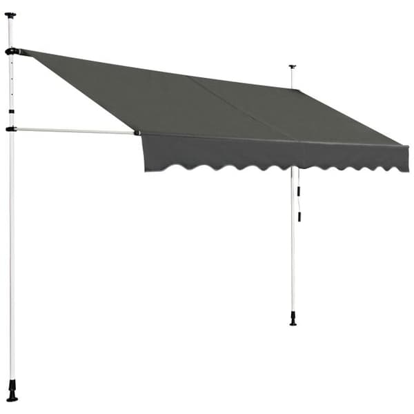 Laajeneva teleskooppikatos, 350x120 cm, Harmaa/Beige