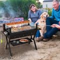 Miniatyrbild 3 av 8: Grill med kol, 38,5x16,5x27 tum, Brun