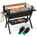 Miniatyrbild 4 av 8: Grill med kol, 38,5x16,5x27 tum, Brun